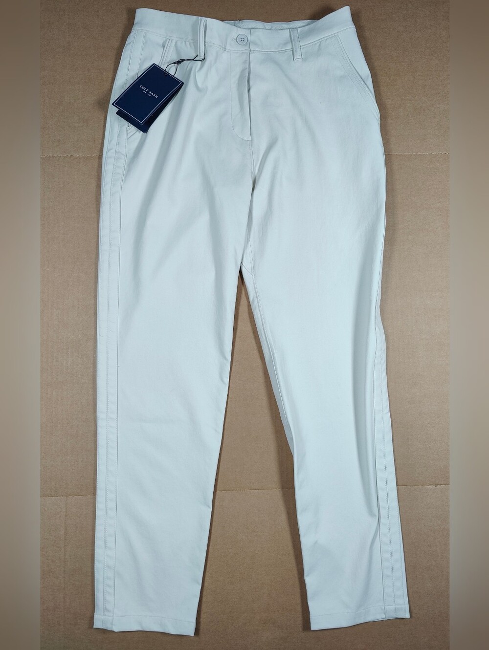NWT Cole Haan Women's Ivory Activewear Golf Chino Pants Size 8 (30Wx29L)